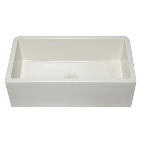 Alfi - 33 Inch Smooth Apron Solid Thick Wall Fireclay Single Bowl Farm Sink