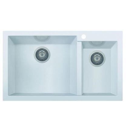 Alfi - 34 Inch Double Bowl Drop In Granite Composite Kitchen Sink
