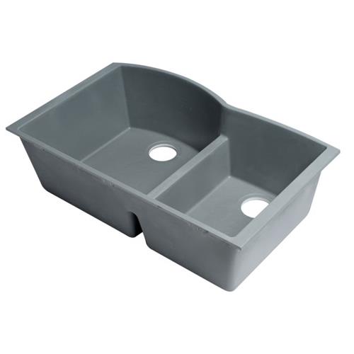 Alfi - 33 Inch Double Bowl Undermount Granite Composite Kitchen Sink