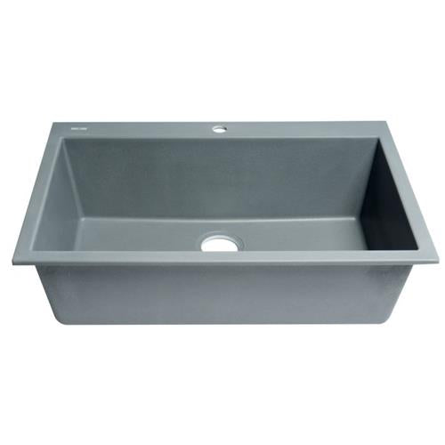 Alfi - 33 Inch Single Bowl Drop In Granite Composite Kitchen Sink