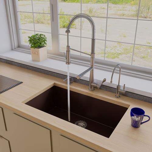 Alfi - 33 Inch Single Bowl Undermount Granite Composite Kitchen Sink