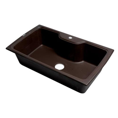 Alfi - 35 Inch Drop-In Single Bowl Granite Composite Kitchen Sink