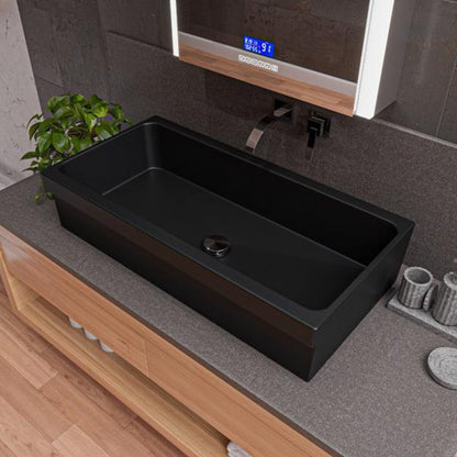 Alfi - 36 Inch White Above Mount Porcelain Bath Trough Sink