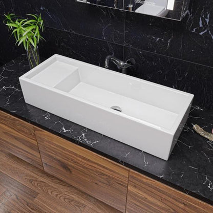 Alfi - 39 Inch Above Mount Fireclay Bathroom Trough Sink