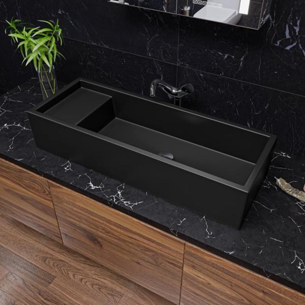 Alfi - 39 Inch Above Mount Fireclay Bathroom Trough Sink