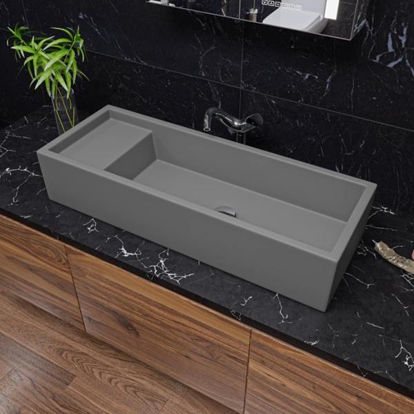 Alfi - 39 Inch Above Mount Fireclay Bathroom Trough Sink