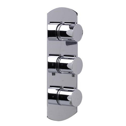 Alfi - Concealed 3-Way Thermostatic Valve Shower Mixer Round Knobs