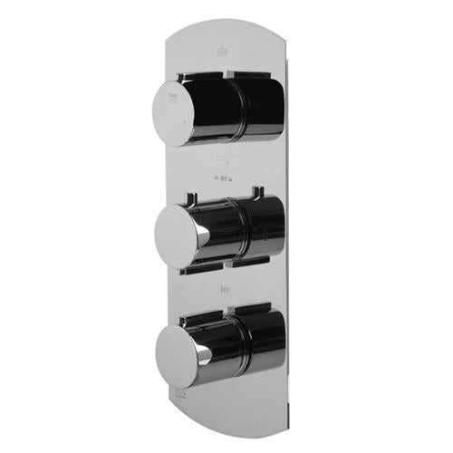 Alfi - Concealed 4-Way Thermostatic Valve Shower Mixer /w Round Knobs