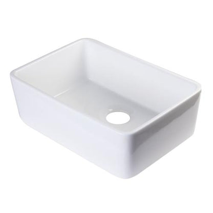 Alfi - 24 inch Single Bowl Fireclay Undermount Kitchen Sink