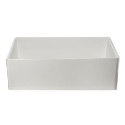 Alfi - 33 Inch Smooth Apron Single Bowl Fireclay Farm Sink