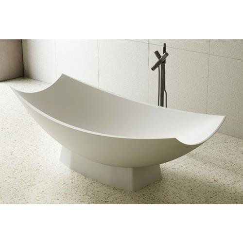 Alfi - White Matte 71 Inch Solid Surface Resin Free Standing Hammock Style Bathtub