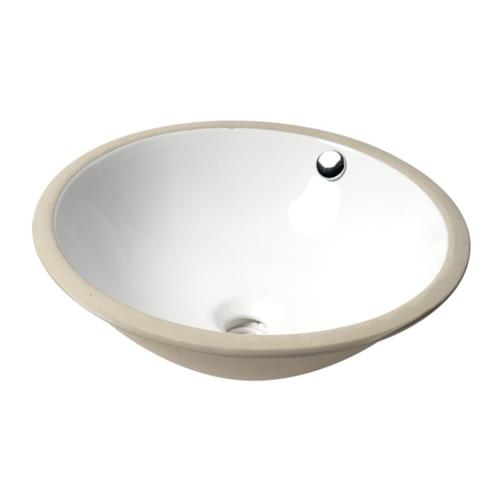 Alfi - White 17 Inch Round Undermount Ceramic Sink