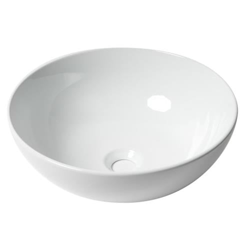 Alfi - White 15 Inch Round Vessel Bowl Above Mount Ceramic Sink