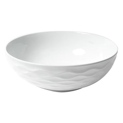 Alfi - White 17 Inch Decorative Round Vessel Above Mount Ceramic Sink