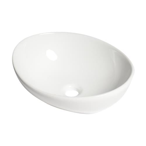 Alfi - White 16 Inch Egg Shape Above Mount Ceramic Sink
