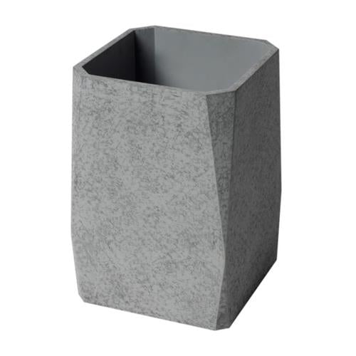 Alfi - 12 Inch x 8 Inch Concrete Gray Matte Waste Bin for Bathrooms