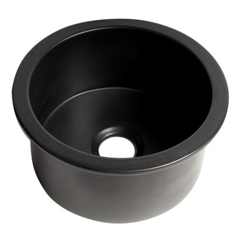 Alfi - Round 18 Inch x 18 Inch Undermount / Drop In Fireclay Prep Sink