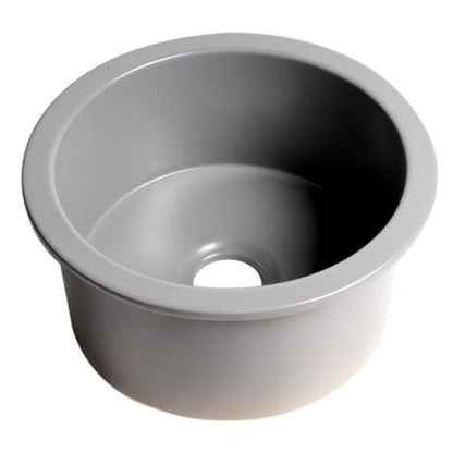 Alfi - Round 18 Inch x 18 Inch Undermount / Drop In Fireclay Prep Sink