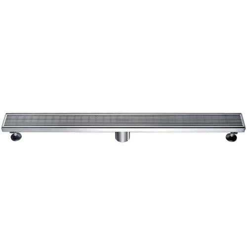 Alfi - 32 Inch Modern Stainless Steel Linear Shower Drain with Groove Lines