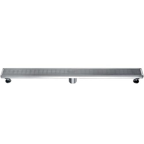 Alfi - 36 Inch Modern Stainless Steel Linear Shower Drain with Groove Lines