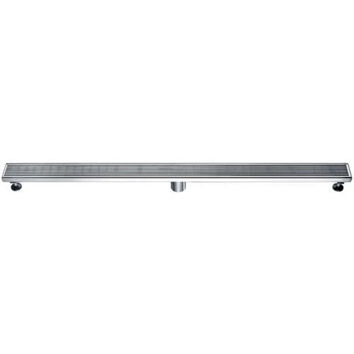 Alfi - 47 Inch Stainless Steel Linear Shower Drain with Groove Lines