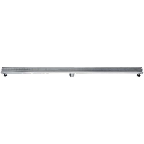 Alfi - 59 Inch Stainless Steel Linear Shower Drain with Groove Lines