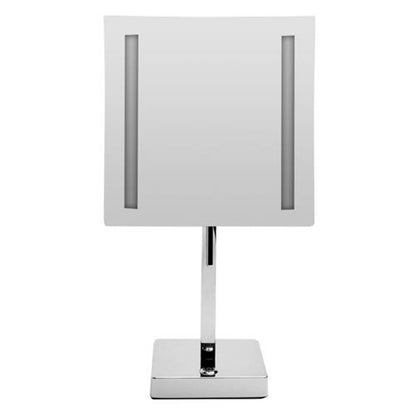 Alfi - Tabletop Square 8 Inch 5x Magnifying Cosmetic Mirror with Light