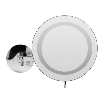 Alfi - Wall Mount Round 9 Inch 5x Magnifying Cosmetic Mirror with Light