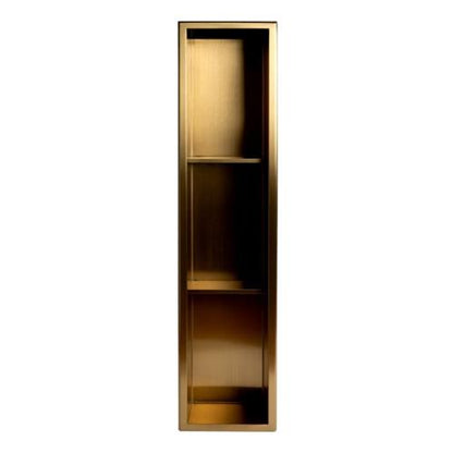 Alfi - 8 Inch x 36 Inch Stainless Steel Vertical Triple Shelf Shower Niche