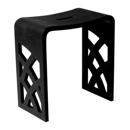 Alfi - Designer White Matte Solid Surface Resin Bathroom / Shower Stool