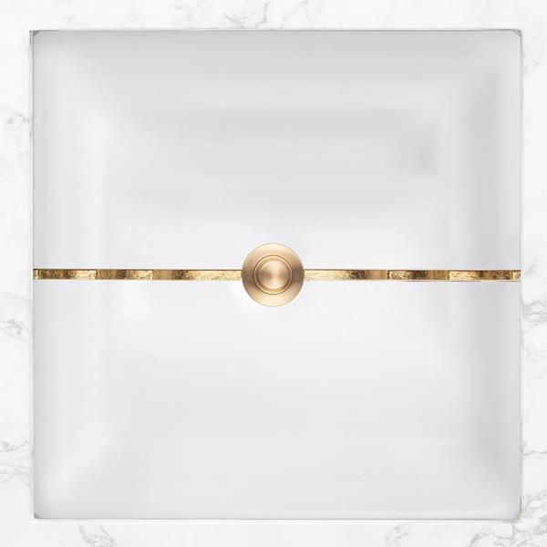 Linkasink - Artisan Glass Stripe Medium Square Undermount Sink