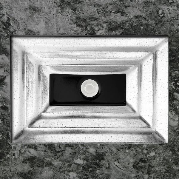 Linkasink - Artisan Glass Large Rectangle Eglomise Undermount Sink with Window
