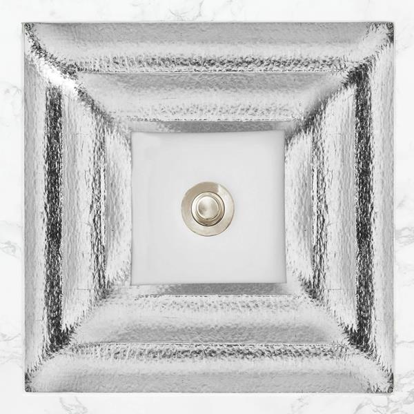 Linkasink - Artisan Glass Medium Square Eglomise Undermount Sink with Window