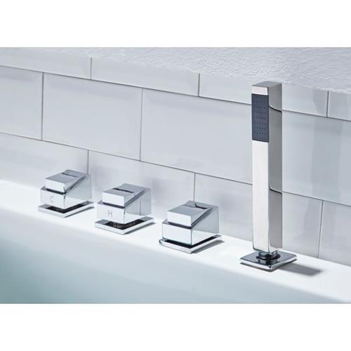 Eago -6 ft Acrylic White Rectangular Whirlpool Bathtub w Fixtures