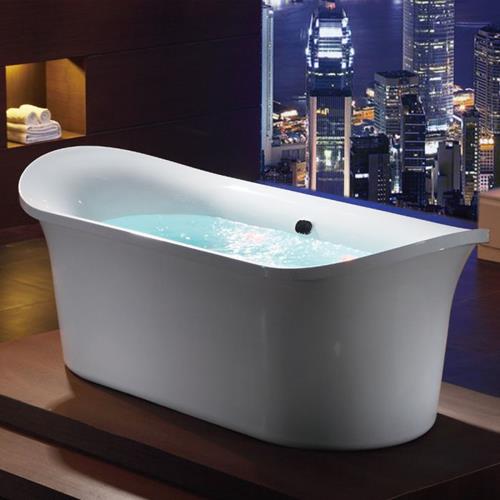 Eago - 74 Inch White Free Standing Air Bubble Bathtub