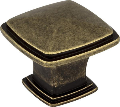 Jeffrey Alexander - 1-3/16 Inch Overall Length Square Milan 1 Cabinet Knob