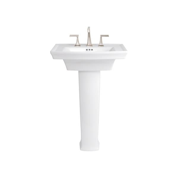 DXV - Wyatt 24 Inch 3 Hole Lavatory & Pedestal