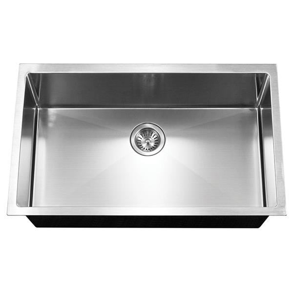 Hamat - Axiom 32 Inch 10mm Radius Undermount Large Single Bowl Kitchen Sink