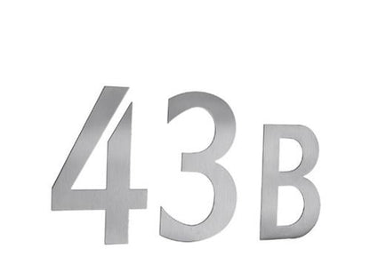 Beslagsboden - Mailbox Number 3 in Stainless Steel Self-Adhesive