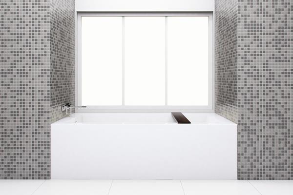 Wetstyle - Cube 60 X 30 X 18 -Back Wall Flange Bathtub - Left Hand Drain