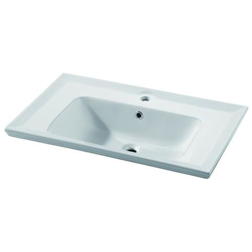 Eago - White Ceramic 32 Inch x19 Inch Rectangular Drop In Sink