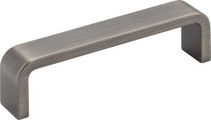 Elements - 4 Inch Center-to-Center Brushed Chrome Square Asher Cabinet Pull