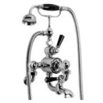 Lefroy Brooks - Exposed Classic Black Wall Mounted Thermostatic Bath & Shower Mixer