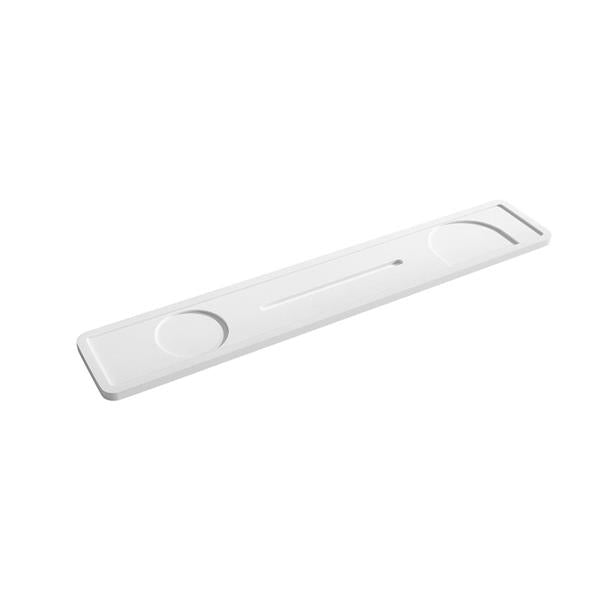 Maidstone - Matte White Bath Tray With Wine Holder