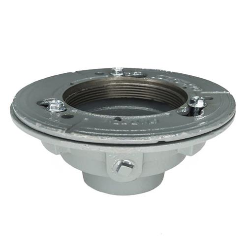 Infinity Drain - Clamp Down Drain Cast Iron 4 Inch Throat, 3 Inch No Hub Outlet