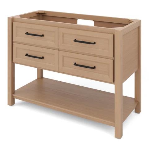 Jeffrey Alexander - 48 Inch Kipling Single Sink Free Standing Vanity Cabinet - Less Vanity Top