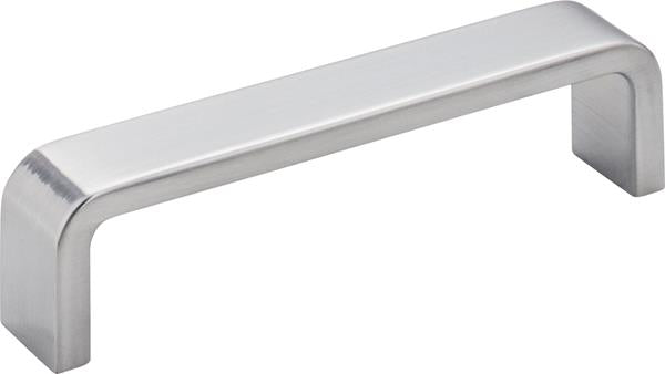 Elements - 4 Inch Center-to-Center Brushed Chrome Square Asher Cabinet Pull