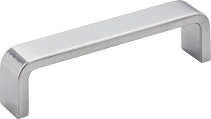 Elements - 4 Inch Center-to-Center Brushed Chrome Square Asher Cabinet Pull