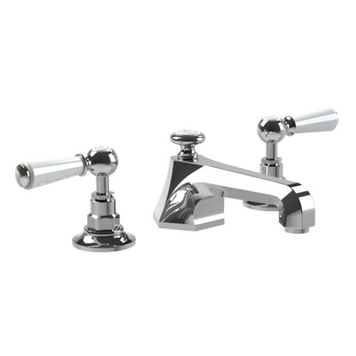 Lefroy Brooks - Classic White Lever Mackintosh 3-Hole Basin Mixer