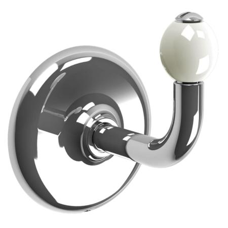 Lefroy Brooks - Classic Single Robe Hook With White Acorn